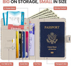 Passport Holder for Travel Essentials, RFID Blocking Leather Cover Wallet with Magnetic Closure, Aesthetic & Cute Passport Book Case for Women and Men - Flower