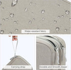 FYY Electronic Organizer, Large Travel Cable Organizer Bag Pouch Electronic Accessories Carry Case Portable Waterproof Double Layers All-in-One Storage Bag for Cable, Cord, Charger, Phone, Khaki