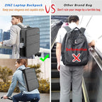 ZINZ Slim & Expandable Laptop Backpack Water Resistant Backpack Travel Backpack Compatible with MacBook Air/Pro/Neo 13-14 inch, XPS 13/14, Surface 13.5" and Most 13-14 Notebooks，G01BK01