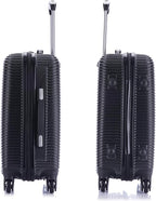 InUSA ROYAL Hardside Luggage with Ergonomic Handles | Spacious Travel Suitcase with Four Spinner Wheels and Studs | 20 Inch Hardside Carry-On Spinner Luggage | Black