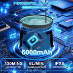 Upgraded Camping Light Portable Shower, 5 Pressure Levels Rechargeable Camping Shower Pump with 20L Foldable Bucket & Intelligent LED Display, 6000mAh Outdoor Shower for Camping Hiking, Travel, Car