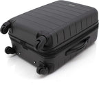 Wrangler Smart Spinner Hardside Luggage, 22-Inch Carry-On, Black