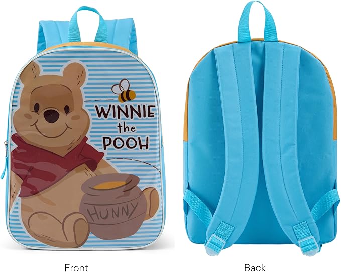 Disney Winnie the Pooh Backpack for Kids - Cute & Durable Kids Backpack for Girls with Padded Straps & Zip Compartment - Ideal Toddler Bookbag for School & Travel - 15”