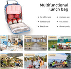 Lovoeo Lunch box Lunch bag for men women Insulated Lunchbox Lunch bags for Work Picnic Travel (Blue camo)