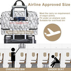 IBFUN Weekender Bags for Women, Travel Duffle Bag with Shoe Compartment Carry on Weekender Overnight Duffel for Weekend Travel Business Trip 3PCS