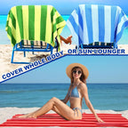 EBOOT 10 Pack Oversized Beach Towel Set Extra Large Pool Towels Microfiber Quick Dry Swim Blanket for Adult Women Men Face Hand Body Bath Travel Pool(Mixed Color,28 x 59 Inch,Fresh Stripe)
