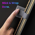 LX IntMfr. Hook and Loop Cable Ties, Self Adhesive Hook and Loop Cable Straps, Sticky-back Cord Organizer, Cable Clip, Household & Office Essentials, 40Pcs per Pack