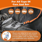 BWOGUE Pet Dog Cat Seat Belts, Car Headrest Restraint Adjustable Safety Leads Vehicle Seatbelt Harness (1 Pack, Orange, Not Elastic)