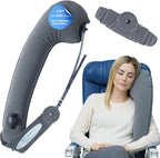TRAVELREST Ultimate Inflatable Neck Support & Body Pillow - Airplane Pillow for Long Flight Comfort, Travel Essentials, Sleeping Accessories, Headrest Support Seat for Car (Grey)