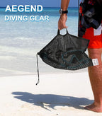 Aegend Snorkeling Gear for Adults Youth Kids, Snorkel Mask with Top Dry Valve - Panoramic View Anti-Leak and Anti-Fog with Mesh Bag for Snorkeling, Scuba Diving, Freediving & Swimming
