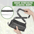 Camping Stool Pocket Chair, Lightweight Portable Stool with Shoulder Strap, Capacity 220lbs for Adults Outdoor Hiking Fishing Travel-Medium Black