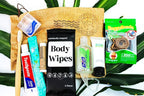 Travel Toiletry Kit with TSA Approved Essentials, 10-Piece Set & Reusable Bag