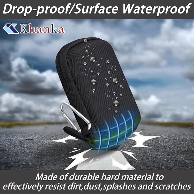 khanka for Anker Nano Power Bank Ultra-Slim 5,000Mah & Maggo Power Bank 10K Case,Compatible with Anker A1665/A1664 Slim Magnetic Charger, Protective Carrying Case Only (Black)
