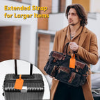 Travelambo 20 Pack Luggage Tags for Suitcases Privacy Protection Bag Tags Faux Leather Travel Accessories Essential, Hot Orange