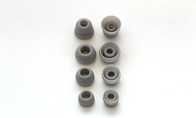 4 Pairs Replacement Eartips Earbuds Eargels Earpads for Powerbeats 2 Wireless Beats by dr dre (Gray)