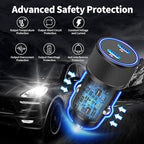 【MFi Certified】iPhone Car Charger Fast Charging, Linocell 60W Dual USB C Car Power Cigarette Lighter Car Carplay Charger with 2Pack Type C to Lightning Braided Cable for iPhone 14 13 12 11 Pro XS iPad