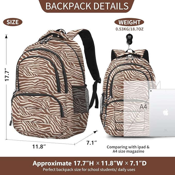 rickyh style School Backpack Travel Bag for Men & Women Lightweight College Back Pack with Laptop Compartmen