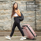 OLIXIS 28 Inch Luggage, Hardside Checked Suitcase with Spinner Wheels, Lightweight ABS Hard Shell Travel Luggage, TSA Approved Lock, Expandable Large Suitcase for Business & Travel–Pink