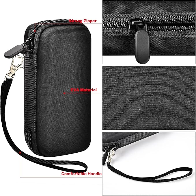 Case for Anker Magnetic Battery 10,000mAh Foldable Wireless Portable Charger, 633/622/621/321 5,000mAh Power Bank (MagGo) Holder, Storage for Baseus 6000mAh Cell Phone Power Delivery -Case Only-Black