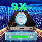[Apple MFi Certified] iPhone 17 Car Charger Fast Charging, Linocell 90W Dual PD Power Cigarette Lighter USB-C Car Charger with 2Pack Type-C Cord for iPhone 17/17 Pro Max/16 Pro/15/Galaxy S26/S25/Pixel