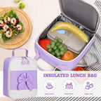 DIGOBAY Backpack for Girls, 3PCS Girls Backpack for School with Lunch Bag Pencil Case, Cute Kids Teens Bookbag for Kindergarten Elementary Preschool Middle School (Purple)