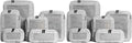 Aerotrunk Compression Packing Cubes for Travel - Luggage Organizer Bags - Double Zipper Packing Cubes for Suitcases (12-Pack, Light Grey)