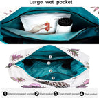 ESVAN Travel Tote Duffel Gym Bag,Weekender Overnight Carry-on Tote Crossbody Bag with Wet Pocket and Trolley Sleeve Upgraded