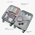 Traveler's Choice Pagosa Hardshell Expandable Luggage with Spinner Wheels, Green, 30-Inch Large