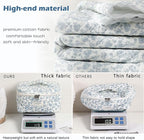 uekeboag Large Travel Quilted Makeup Bag for Women, Floral Cotton Cosmetic Bag, Coquette Aesthetic Floral Toiletry Organizer Bag