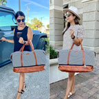 IBFUN Weekender Bags for Women, 21" Weekender Travel Bag, Travel Duffle Bag with Shoe Compartment Carry on Overnight Duffel Bag for Weekend Travel Business Trip, 3PCS