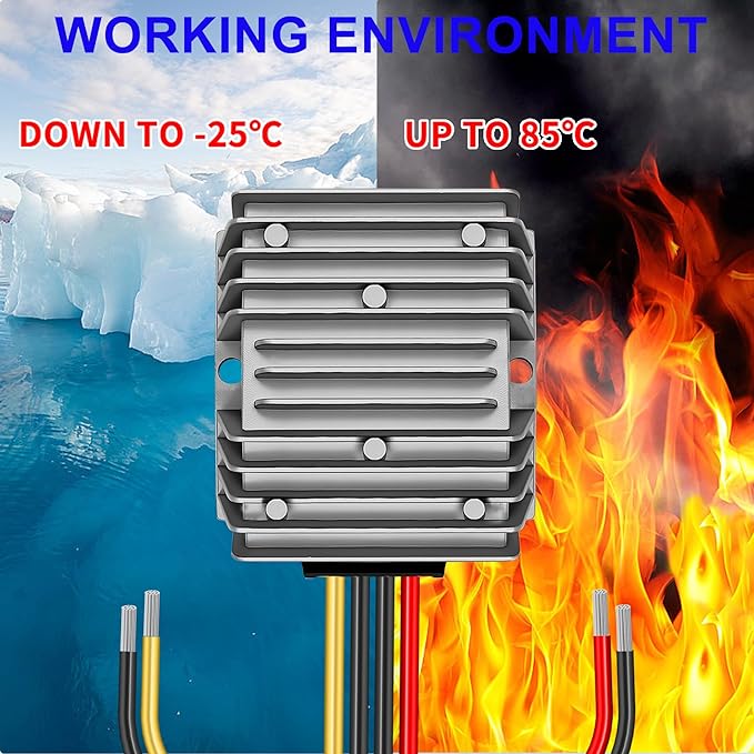 DC 12V Step Up to 24V 10A 240W, DC Step up Converter Regulator 10A 240W, DC Converter 12V Step Up to 24V, Power Supply Module Boost Transformer for Car Truck Vehicle Boat