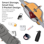 Fanny Pack for Women Men, Water-Resistant Travel Waist Pack with RFID Blocking, Wide Opening Crossbody Belt Bag for Phone, Passport, Small Hip Pack for Running, Hiking, Workout（Ginger）