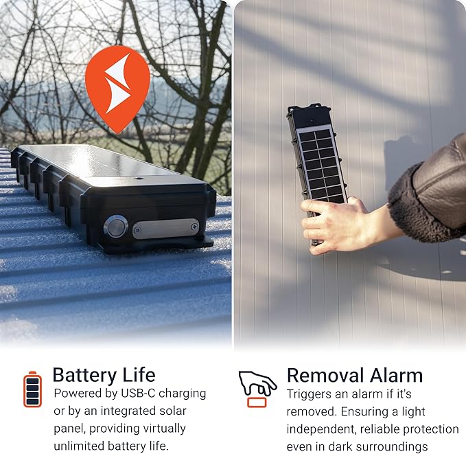 PAJ GPS Solar Tracker 4G for Vehicles – Real-Time GPS Tracking Device with Solar Panel, Waterproof, Long Battery Life – Anti-Theft GPS Tracker with 3 Months Subscription Included