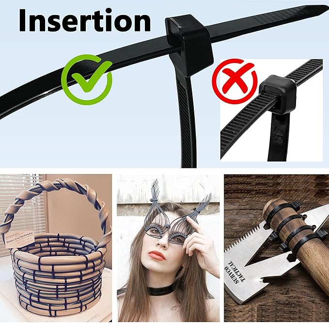 Large Zip Ties Heavy Duty Outdoor 20 Inch 250lb Extra Long Cable Ties Thick Wire Ties Big Strong Zipties Wide Plastic Zip Ties 200 Pack