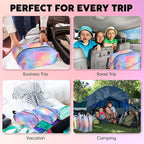 6 Pcs Travel Shoe Bags with Zipper Nylon Portable Waterproof Suitcase Shoe Organizer Packing for Golf(L,Watercolor)