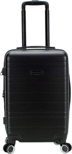 Rockland Palm Beach Hardside 2 Piece ABS Luggage Set, (20"/27"), Black