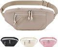 BAGSMART Large Capacity Fanny Packs for Women, Adjustable Fashion Waist Packs with Multiple Pockets, Durable Belt Bag for Traveling Workout Hiking, Camel