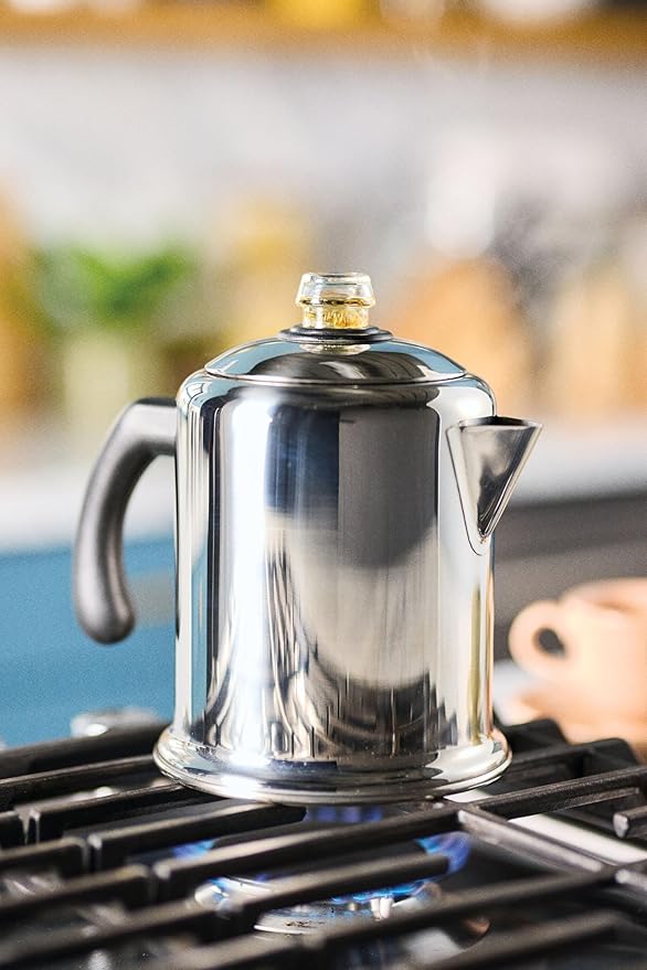 Farberware Classic Yosemite Stainless Steel Coffee Percolator - 8 Cup, Silver