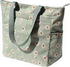 ESVAN Original Floral Tote Bag Large Shoulder Bag with Multi Pockets for Gym Travel Beach Daily Bags