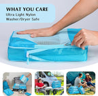 PFEYRPK Lightweight Compression Packing Cubes for Suitcases, Compressible Expandable Travel Packing Organizer with Clear Toiletries and Backpack Bag, Travel Essentials for Carry on Luggage 7 Set