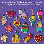 Skillmatics Aqua Puffs - 3D Art Kit, Princesses & Unicorns, Mess-Free Paint by Number Craft for Kids, DIY Color Activity, Screen-Free Fun, Best Gift for Girls & Boys Age 4, 5, 6, 7, 8, 9, 10