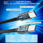 [Apple MFi Certified] Retractable Car Charger, Linocell 120W USB C Car Charger Dynamic Power Adapter 4 in 1 PD/QC Type C Fast Charging Cigarette Lighter for iPhone 17/17 Pro Max/16 Pro/15/Galaxy/Pixel
