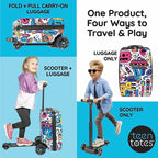 Detachable 4-in-1 Scooter Luggage for Kids – Ride-On Suitcase with Removable Luggage Body, Adjustable Handlebar, Durable Deck & Brake, Carry-On Size – Travel & Play