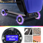 2-in-1 Ride-On Scooter Suitcase for Kids & Adults, 20” Foldable Hardshell Carry-On Luggage for Travel, Lightweight Kids Scooter Bag with Wheels