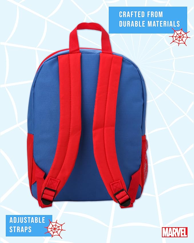 Fast Forward Spider-Man Boys Backpack and Lunch Box Set - 2 Piece 15'' School Backpack with Detachable Lunch Bag, Size One Size, Spidey and Friends Multi