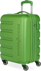 SwissGear 7366 Signature Hardside Expandable Luggage with Spinner Wheels, TSA Lock, Cup-Holder, Green, Carry-On 19-Inch