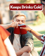 PartyPrints 1000 Pack Red Blank Can Cooler Sleeves, Customizable Bulk Can Coolers, Extra-Thick Collapsible Drink Insulator Sleeve, Beer Can Coolers for Party Beverages