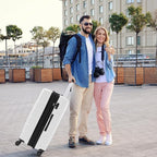 Sweetcrispy 28 Inch Carry on Luggage, Hard Shell ABS Suitcase with Double Spinner Wheels, Lightweight Expandable Rolling Suit Case with TSA Lock, Cream White