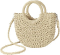 Womens Straw Beach Bag Woven Crossbody Shoulder Bags Top Handle Satchel Handbag Purse for Summer