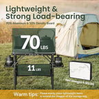 Titanker Small Camp Table 2ft, Folding Camping Table Portable with Storage Bag & Side Racks, Picnic & Beach Table, Car Camping Essentials, Aluminum Light & Solid
